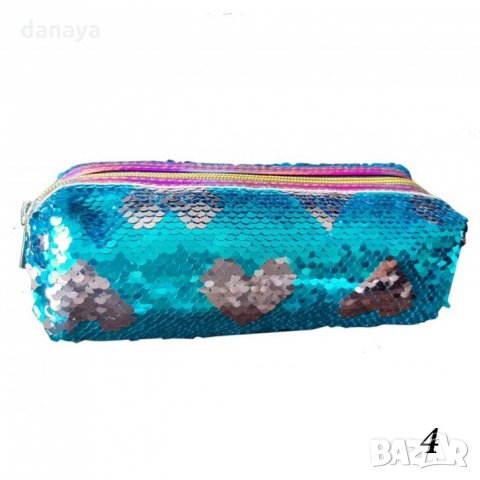 1656 Несесер за моливи с пайети, снимка 4 - Ученически пособия, канцеларски материали - 29839428