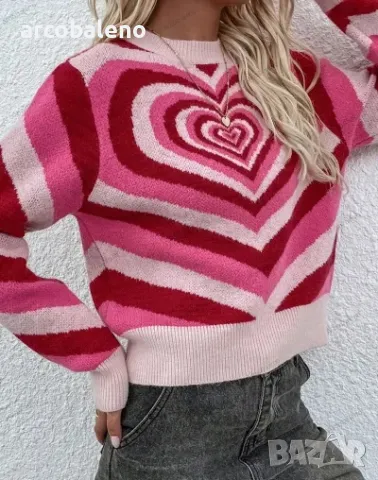 Дамски ежедневен пуловер с обло деколте, 4цвята , снимка 4 - Блузи с дълъг ръкав и пуловери - 39156964