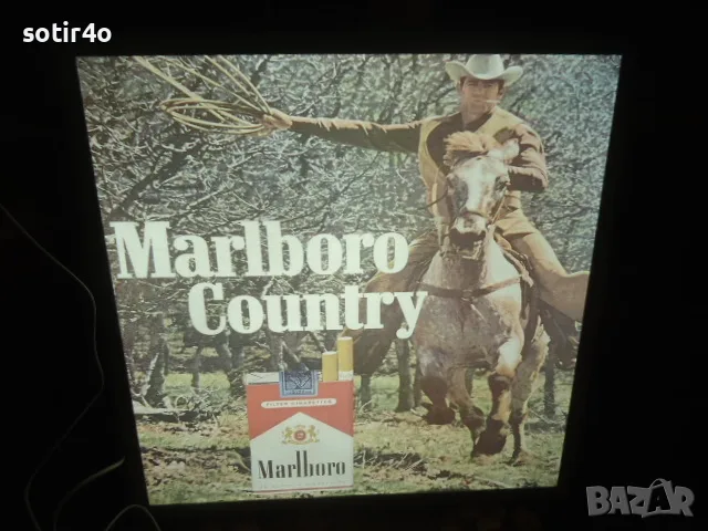 Marlboro светеща табела 60-60 см., снимка 2 - Колекции - 56273538