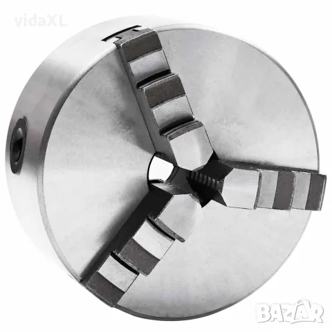 vidaXL 3-челюстен самоцентриращ патронник, 125 мм, стомана K11 125