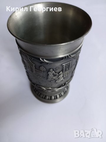 Релефна цинкова халба , снимка 2 - Чаши - 40613882