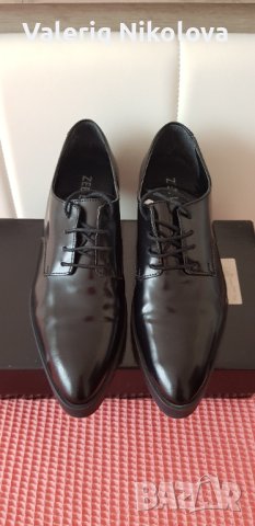 Дамски черни кожени обувки Oxford с връзки Zee Lane 40 номер, снимка 3 - Дамски елегантни обувки - 40872908