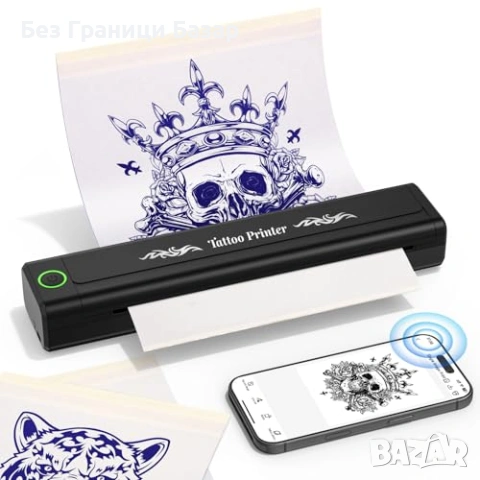 Нов Преносим тату шаблон принтер без мастило Android iOS с трансферна хартия