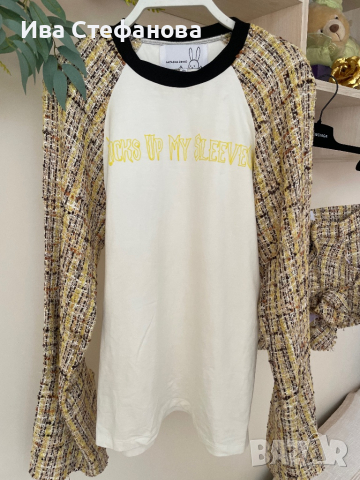 букле  елегантен оригинален сет комплект от две части блуза и къси панталони къдрици Natasha Zinko, снимка 17 - Костюми - 44922473