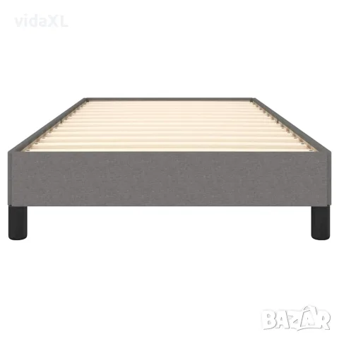 vidaXL Рамка за легло без матрак, тъмносива, 90x200 см, плат, снимка 5 - Спални и легла - 56147229