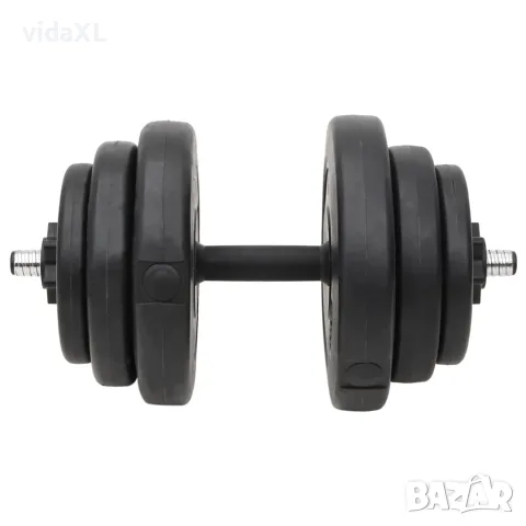 vidaXL Щанга и дъмбел с тежести 60 кг, снимка 4 - Фитнес уреди - 56146592