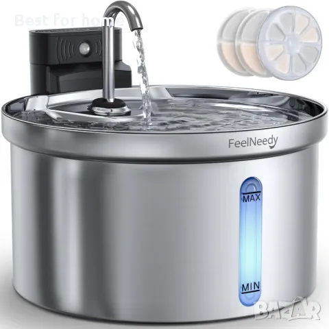 Безжичен фонтан за вода за котки