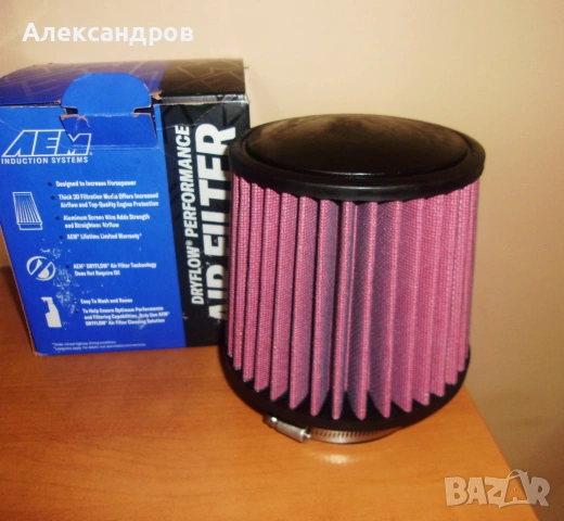 Спортен филтър AEM (USA), сух филтър, отвор 90мм, нов, промо цена!, снимка 2 - Части - 53199062