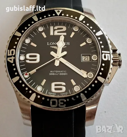 Ръчен часовник Longines HydroConquest Automatic L3.641.4 Черен циферблат 39 мм водолазен часовник