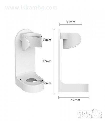 СТЕННА ПОСТАВКА ЗА ЕЛЕКТРИЧЕСКИ ЧЕТКИ ЗА ЗЪБИ - КОД 3223, снимка 5 - Органайзери - 33885913