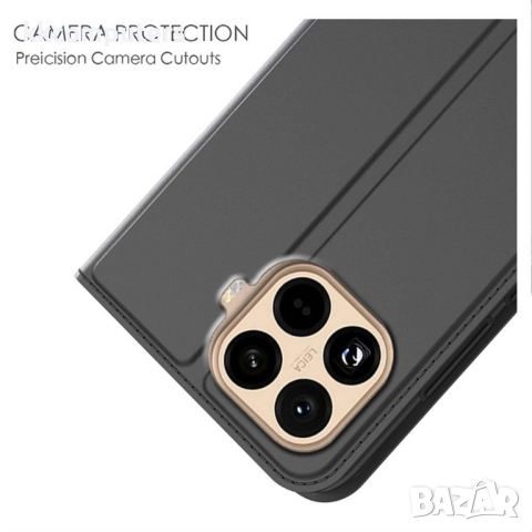 Калъф за Xiaomi 15T Pro с Протектор | Кожен с джоб за карти и стойка | Магнитно затваряне | 4 Цвята, снимка 6 - Калъфи, кейсове - 52366153