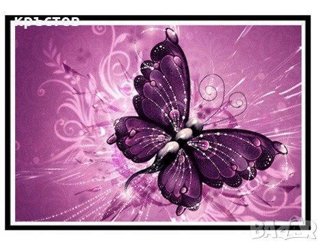 Диамантен гоблен с пеперуда 30см/40см