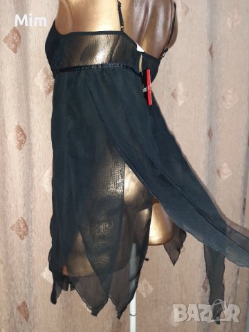  benotti 36 36/38 Черна раздвижена нощница , снимка 3 - Корсети, бюстиета, топове - 39523473