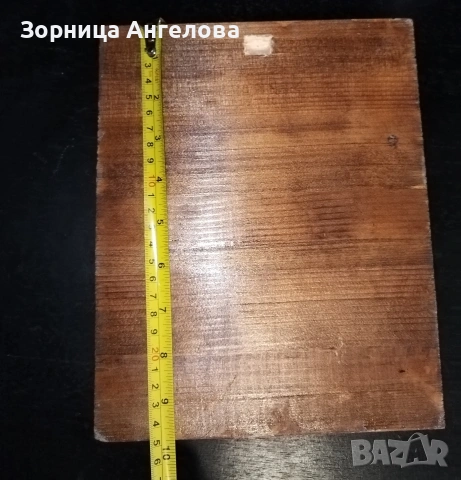 Ръчно рисувана православна икона – Архангел Михаил, златен варак, 25×20 см, снимка 6 - Декорация за дома - 53076660