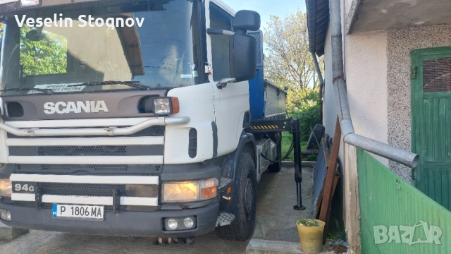 СКАНИЯ МОДЕЛ   П 94 ГБ 4Х2 НА 230 Всички части по него са оригинални и работещи  Кранат е 16 метра Н, снимка 3 - Камиони - 54347962