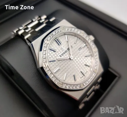 Audemars Piguet Royal Oak 33mm Steel White Dial Diamond Дамски Различни Варианти, снимка 4 - Дамски - 48183179