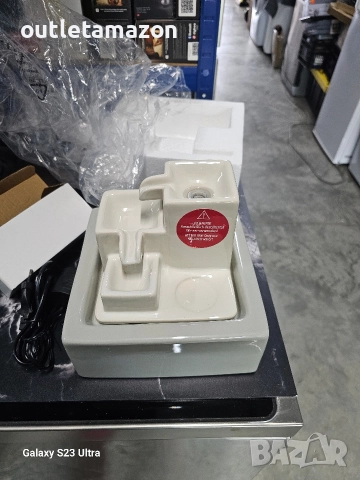 dobrar® Малък тристепенен керамичен водопад в каменен дизайн - Вътрешен фонтан с помпа , снимка 6 - Други стоки за дома - 52731464