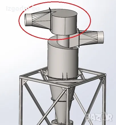 Нов Циклон-Сепаратор с полимерно покритие против ръжда., снимка 5 - Други машини и части - 49563008