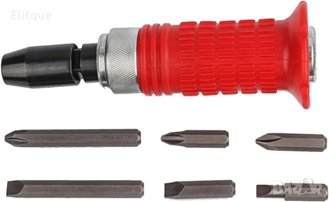 Комплект ударна отвертка в комплект с 6 броя накрайници в кутия, снимка 6 - Други стоки за дома - 52888991