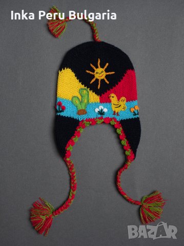  Автентични перуански бебешки шапки Chullo от 0 до 2 години, различни цветове, снимка 11 - Бебешки шапки - 40190611