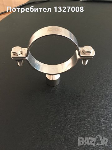 Скоба неръждаема за тръба ф40 с държач на резба G1/2”, снимка 3 - Водни помпи - 30044779