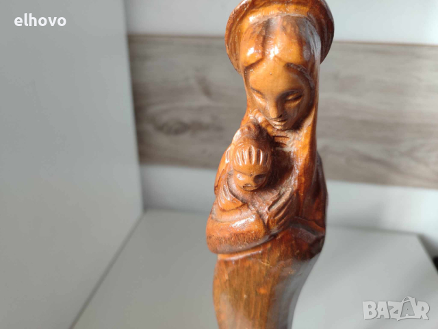 Статуетка на мадона с младенец, снимка 3 - Антикварни и старинни предмети - 44631342