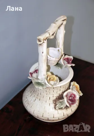Италиански декоративен керамичен кладенец Capodimonte, снимка 2 - Декорация за дома - 47700837