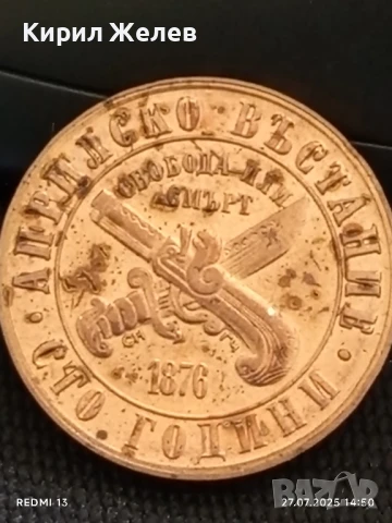 Рядка монета 1 лев 1976г. НРБ 100г. АПРИЛСКО ВЪСТАНИЕ за КОЛЕКЦИОНЕРИ 18528, снимка 6 - Нумизматика и бонистика - 51157577