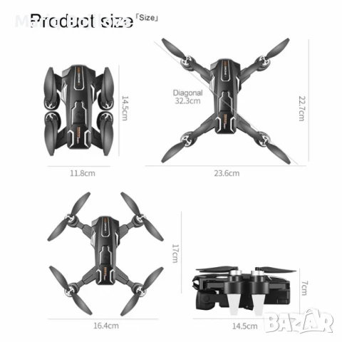 8K Дрон A22 с двойна ESC камера и вграден екран, снимка 9 - Дронове и аксесоари - 51097406