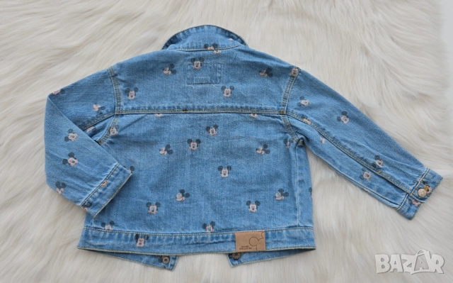 Детско дънково яке ZARA Мики Маус 12-18 месеца, снимка 7 - Бебешки якета и елеци - 52489602