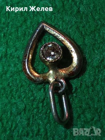 СРЕБЪРНО СКЪПОЦЕННО СЪРЦЕВИДНО МЕДАЛЬОНЧЕ СРЕБРО 925 с ЮВЕЛИРНО ФАСЕТИРАН КРИСТАЛ 27536, снимка 3 - Колиета, медальони, синджири - 39318836