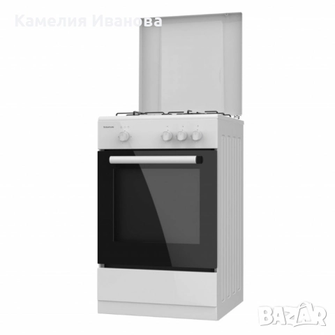Газова печка Taurus CIG3FWHMG – 3 горелки, газова фурна 43 л, 9850 W, с дефект, снимка 3 - Печки, фурни - 52036759