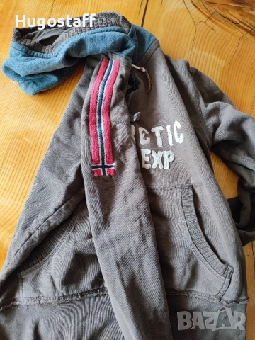 Оригинално Napapijri Hoodie суитчър качулка горнище худи М, снимка 4 - Спортни дрехи, екипи - 52084762
