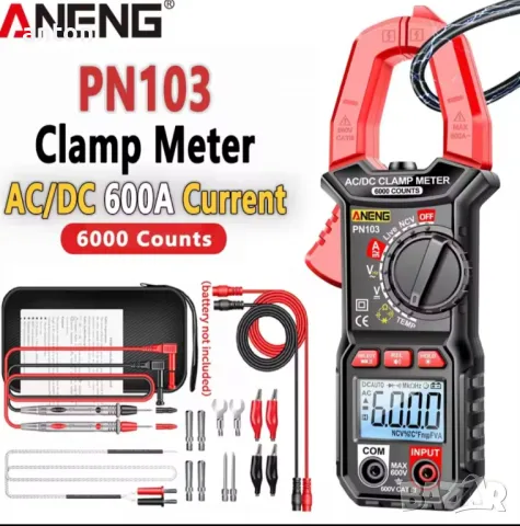 600A AC DC Амперклещи за постоянен и променлив ток current clamps прав напрежение волтметър 600А, снимка 2 - Друга електроника - 48218629