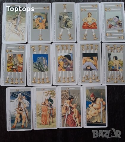 Таро за любовни гадания: Casanova Tarot & Decameron Tarot & Erotic FantasyTarot , снимка 11 - Карти за игра - 33813796