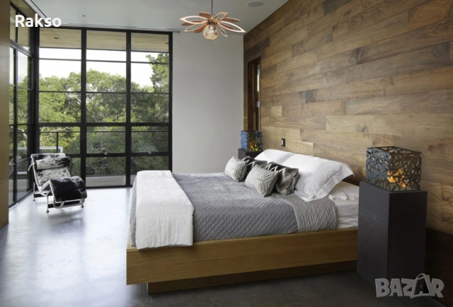 Полилей от дърво. Интериорно осветително тяло за таван ”Орион” , снимка 8 - Полилеи - 53975131