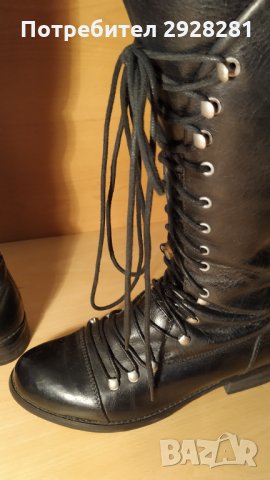 Miz Mooz - дамски ботуши от естествена кожа с връзки, снимка 6 - Дамски ботуши - 31274038