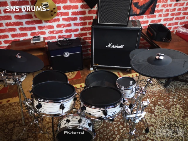 🥁 Продава се: Голям комплект електронни барабани - 7 ПАДА, снимка 3 - Ударни инструменти - 49959402