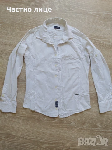 Мъжка бяла елегантна риза 