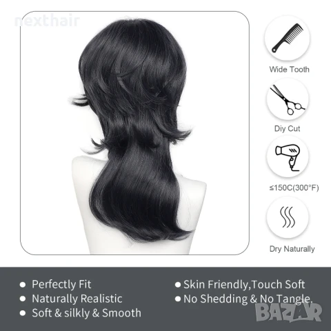 Аниме перука синьо сива Fifth Personality Knight, снимка 3 - Аксесоари за коса - 50962202