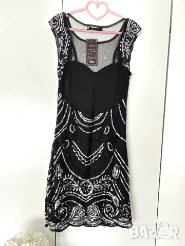 Разпродажба спешно! Нова Рокля с пайети S/M, снимка 7 - Рокли - 52841178