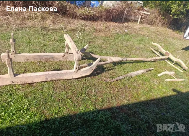 Автентична дървена шейна , снимка 2 - Други ценни предмети - 56531567