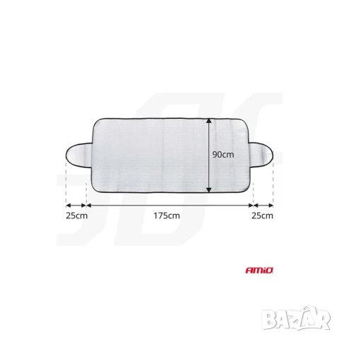 Външен сенник Amio за предно стъкло 175x90cm, снимка 3 - Аксесоари и консумативи - 51027231