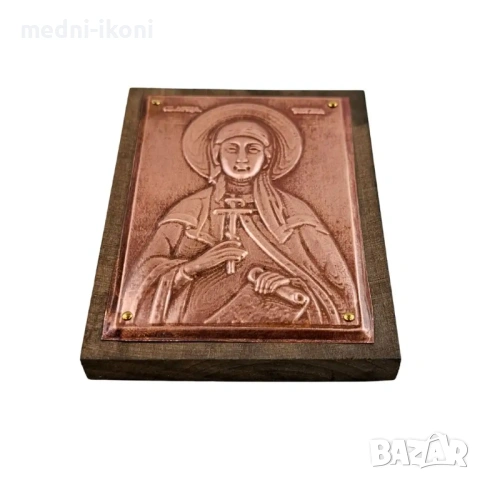 МЕДНА ИКОНА ЗА ЗАЩИТА СВЕТА ТАТЯНА, снимка 3 - Икони - 54304783