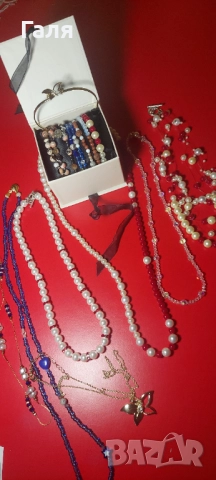 Празнични бижута - часовник, гривни и колиета от перли и естествени камъни, кристали Сваровски и др., снимка 9 - Бижутерийни комплекти - 51428314