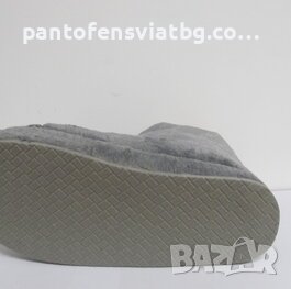 Юношески пантофи тип ботуш сиво, снимка 3 - Пантофи - 42763298