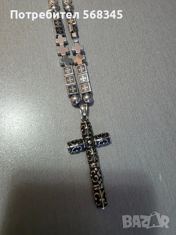 Мъжки гердан от стомана, снимка 2 - Колиета, медальони, синджири - 54070396