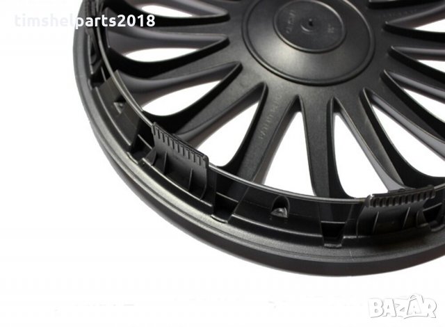 Комплект 4 бр. универсални тасове за джанти 15” цола Rapid SILVER/BLACK, снимка 4 - Аксесоари и консумативи - 35079262