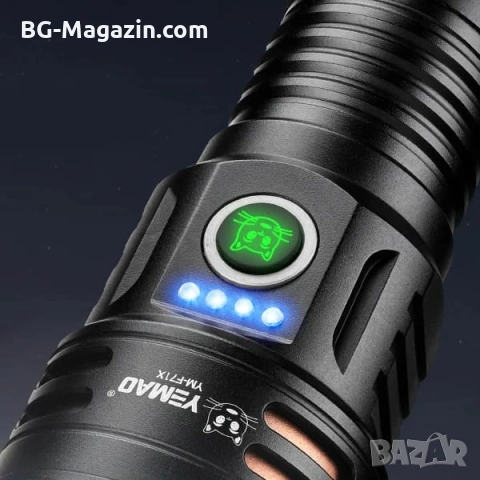 Професионален прожектор 3000 лумена YEMAO Хибриден Лазерен LED USB-C за лов риболов туризъм палатка, снимка 12 - Къмпинг осветление - 54027415