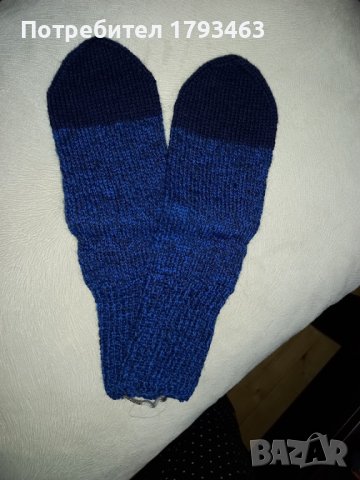 Ръчно плетени детски чорапи от вълна, снимка 2 - Чорапи - 38706542